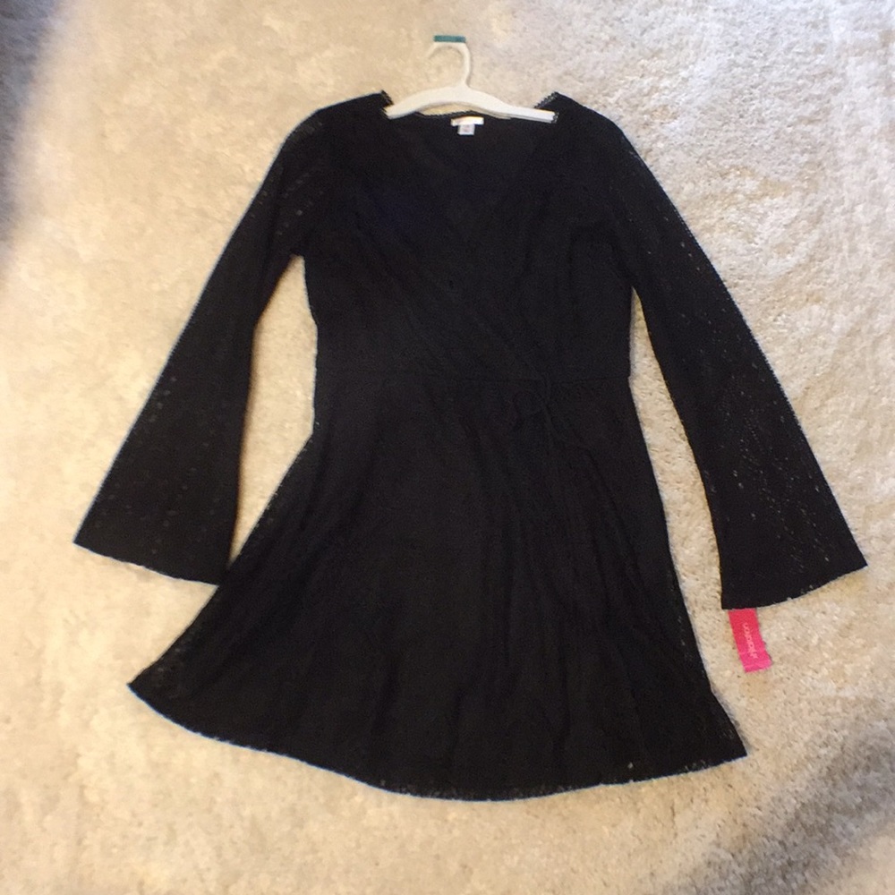 All over lace black dress. NWT.